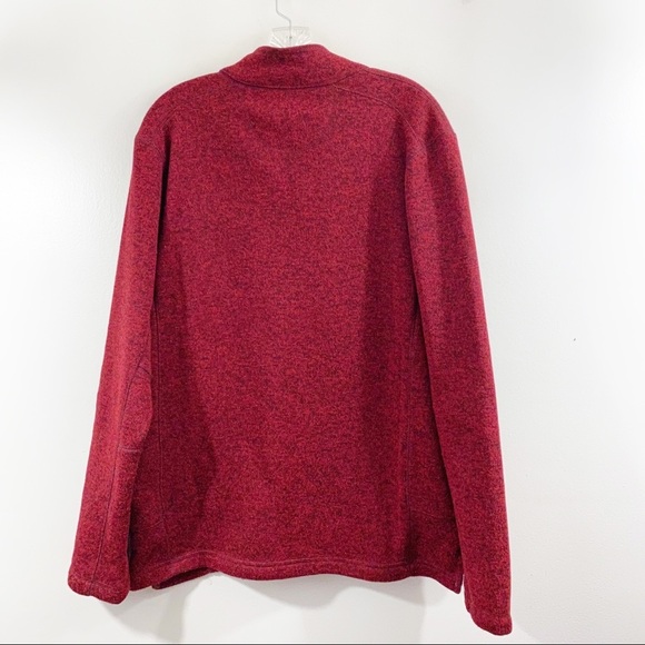 Woolrich Men’s Quarter Snap Pullover Sweater Sweatshirt Flap Pocket Heather Red - Picture 5 of 11